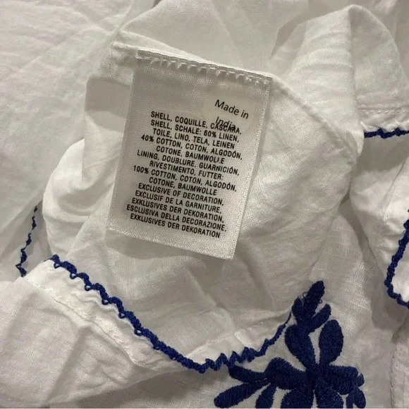 Anthropologie Moulinette Soeurs Embroidered Strapless Lidia linen dress size 2 - Picture 11 of 11